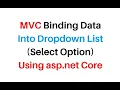 ASP NET Core 3 0 C Populate Dropdown List From Database Visual Studio2019