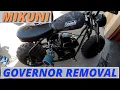 Coleman CT200 EX minibike Mikuni carburetor governor removal
