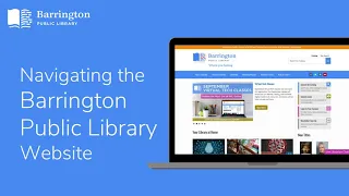 Virtual Tech Class - Navigating the Barrington Public Library Website