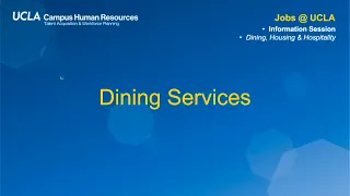Jobs UCLA - Dining Services