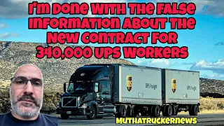 UPS Driver Is Done With The False Information About The New Contract For 340 000 Employees