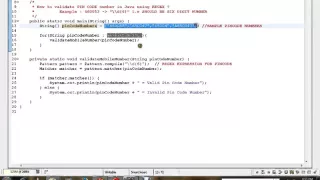 HOW TO VALIDATE PIN CODE NUMBER IN JAVA USING REGEX