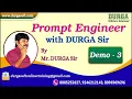 Prompt Engineer with DURGA Sir tutorials Demo - 3 by Mr DURGA Sir On 05-02-2026 7PM IST