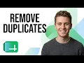 How To Delete Duplicate Values In Google Sheets - Remove Duplicates Tool