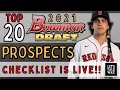 Top 20 Prospects on the 2021 Bowman Draft Checklist Bowman Chrome Baseball Cards Checklist Live
