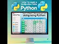 Python Multiplication Table Tutorial Easy Code for Beginners