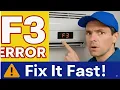 AC Error Code F3 Explained Troubleshooting Causes and Fixing Air Conditioner Problems