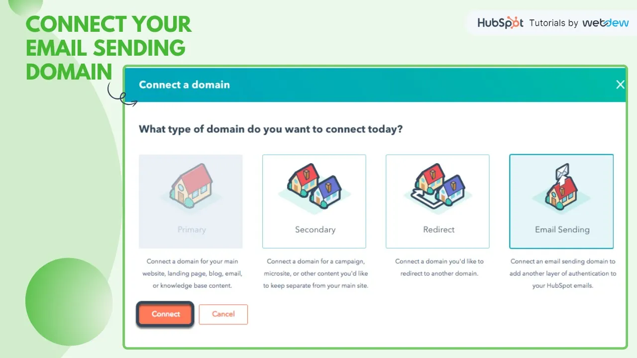 How to connect your email sending domain in HubSpot.