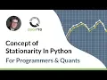 Concept of Stationarity Time Series Analysis for Financial Data Mean Reversion