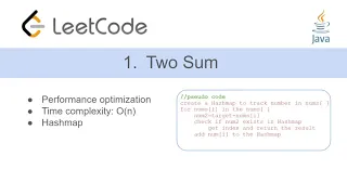 LeetCode 1 Two Sum - Java