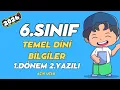 6. Sınıf Temel Dini Bilgiler 1. Dönem 2. Yazılı - Açık Uçlu👨‍🏫 Yeni #2026
