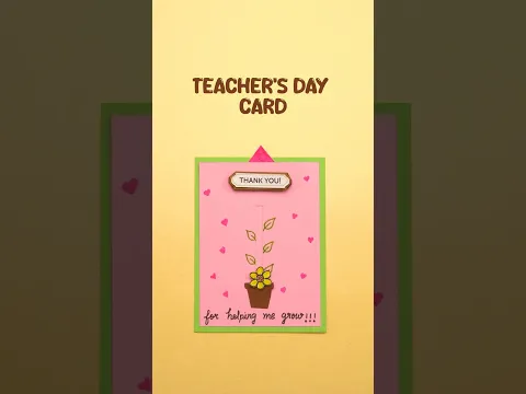 Make This Easy Teacher's Day Card #crafts #teachersday #handmade