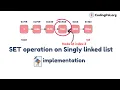 SET operation on Singly Linked List algorithm pseudocode and PYTHON implementation CodingPal org