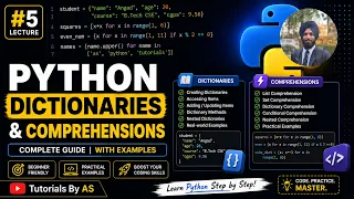 Python Tutorial Dictionaries Comprehensions in Python Complete Guide Tutorial By AS