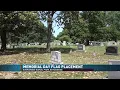 Memorial Day Flag Placement at Evergreen Burial Park