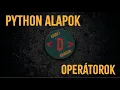 Python alapok - Operatorok