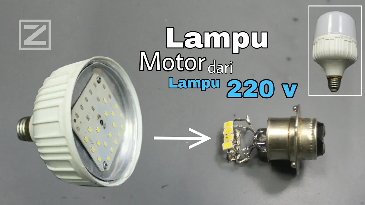 Buat sendiri lampu LED motor super terang. karya Roslin Tehnik