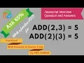 Javascript Interview Explain the two different forms sum x y and sum x y