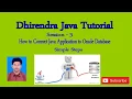 how to connect java application to oracle database