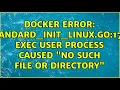 Docker Error standard - init