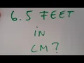 6 5 feet in cm