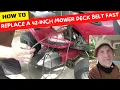 How To Replace A 42-inch Craftsman Lawn Mower Deck Belt Fast