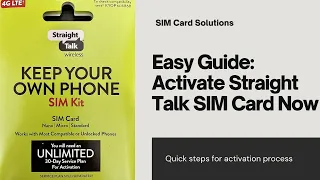 How to Activate a Straight Talk SIM Card