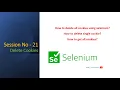 Session-21 How to delete cookies using selenium Selenium interview question