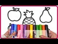 Fruit Coloring Page for Kids Fun and Educational Activity Akn Kids House