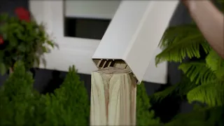 Trex Post Sleeve in Classic White at Home Depot
