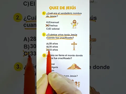 PREGUNTAS DE CULTURA GENERAL Quiz de Jesús Primera pregunta ¿Cuál era el verdadero nombre de Jesús?