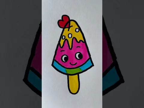 Easy kids drawing🍧😋#shorts #trending #viralvideo #youtubeshorts #anaya #viralshorts #kidsvideo#art