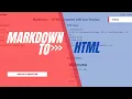 Markdown to HTML Converter Tool Convert Markdown to Clean HTML Instantly Free Online Tool