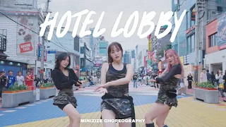 TPOP IN PUBLIC TOBII HOTEL LOBBY HONGDAE ONETAKE DANBEAT STUDIO MINIZIZE CHOREOGRAPHY 