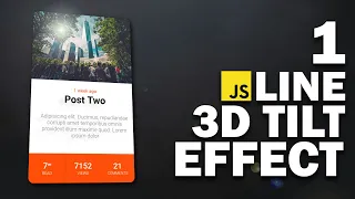 Create Tilt Effect with 1 JavaScript Line Tilt js Tutorial