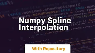 numpy spline interpolation