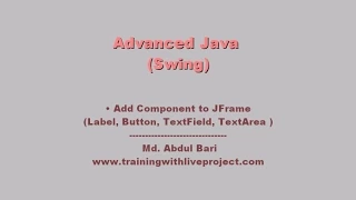 Advanced Java Swing - Bangla Tutorial Adding Component