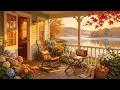 Vintage Autumn Vibes - A 1930s Porch Scene with Fall Foliage Old Radio Charm