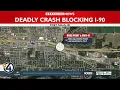 Deadly crash blocking I-90 near US 41