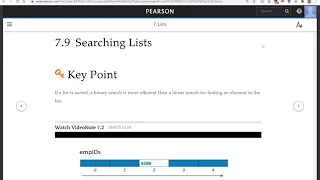 Daniel Liang Python Section 7 9 Linear and Binary Search