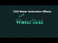 CSS3 Water Wave Text Animation Effects Using Clip-path HTML CSS Tutorial