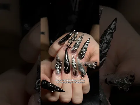 THESE NAILS ARE INSANE… #shorts #nails #alt