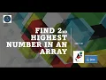 Interview question Find the 2nd Highest number in an array using Java