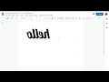 How to Reverse or Mirror Text on Google Docs updated version