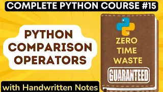 Python Comparison Operators with Handwritten Notes in Hindi Python Tutorial -