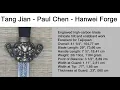 Download Lagu Tang Jian - Chinese Sword - Paul Chen - Hanwei Forge