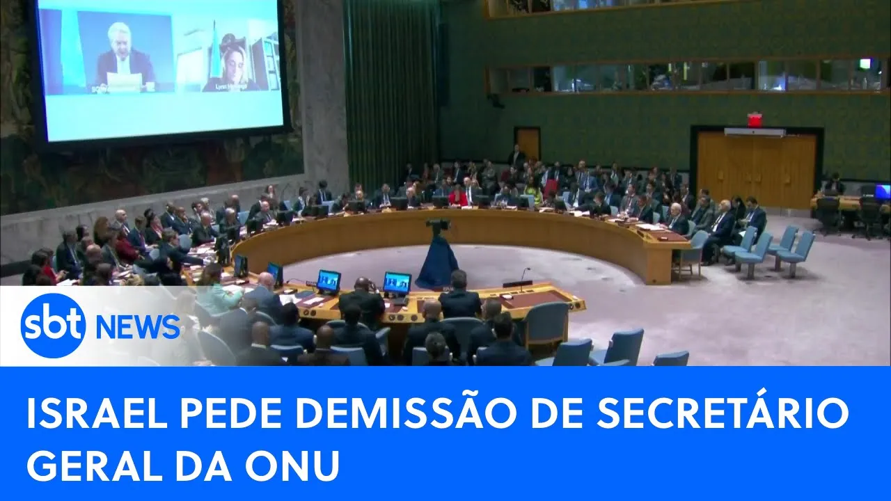 Israel pede demissão de secretário-geral da ONU após fala sobre conflito | #SBTNewsnaTV (25/10/23)