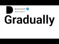 Gradually Synonyms Thesaurus Similar Words