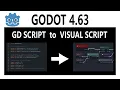 GDScript to Visual Script No Code Godot 4 63 Visual Scripting Tutorial