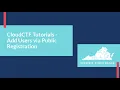 CloudCTF Tutorials - Add User via Public Registration